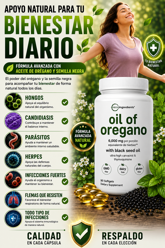 Cápsulas de Aceite de Orégano (Pack de 90 Cápsulas Blandas)
