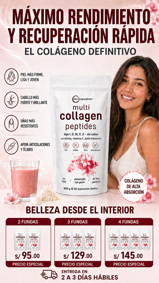 Multi Colágeno Péptidos 909 g(1lb) Micro-ingredientes-collagen