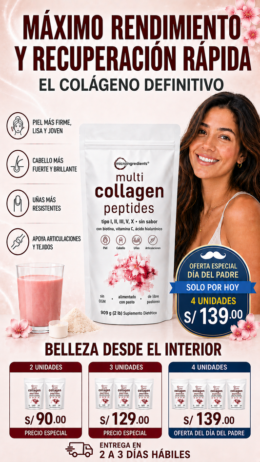 Multi Colágeno Péptidos 909 g(1lb) Micro-ingredientes-collagen