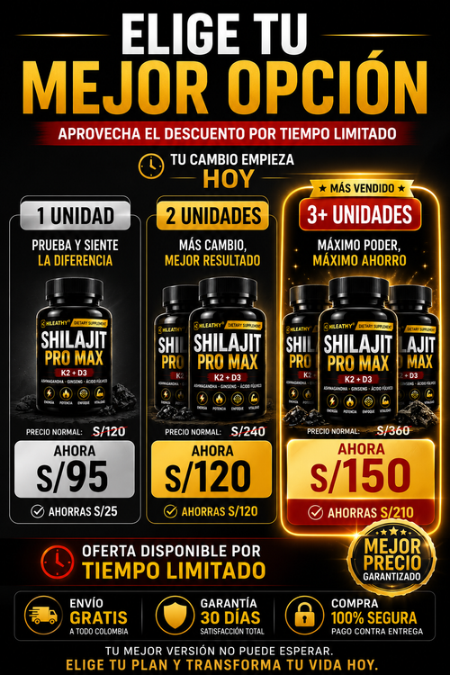 Shilajit Pro Max – Potencia de Alta Pureza